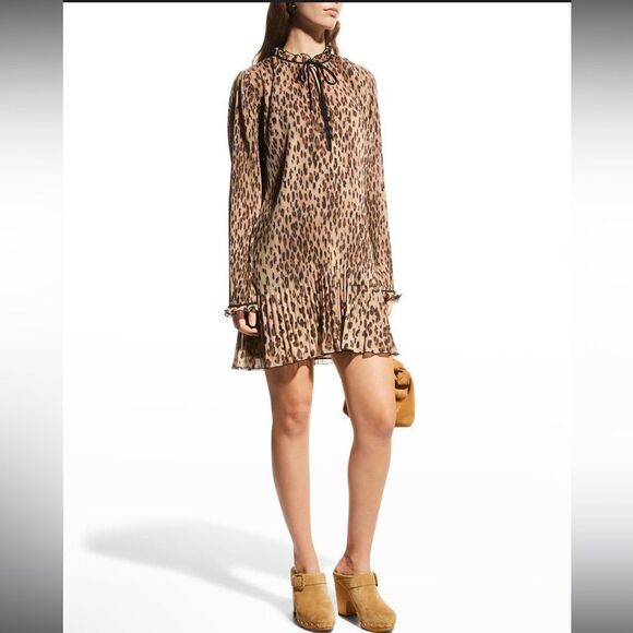NWT Veronica Beard Luvie Leopard Print Mini Dress Size 8 - Picture 8 of 14